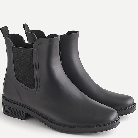 J. Crew Shoes - ✨ J.Crew Matte Black Chelsea Rain Boots | Waterproof | Size 7 ✨